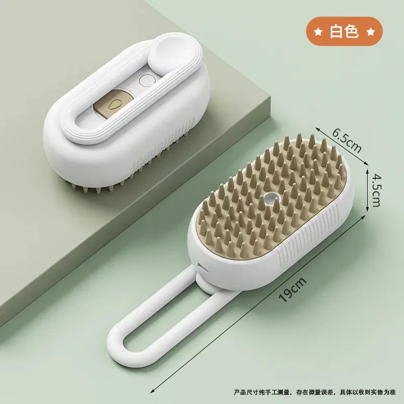 Pet Steam Brush Cat Dog Cleaning Steamy Spray Massage Beauty Comb 3 In 1 Hair Removal Grooming Supplies Pets Accessories