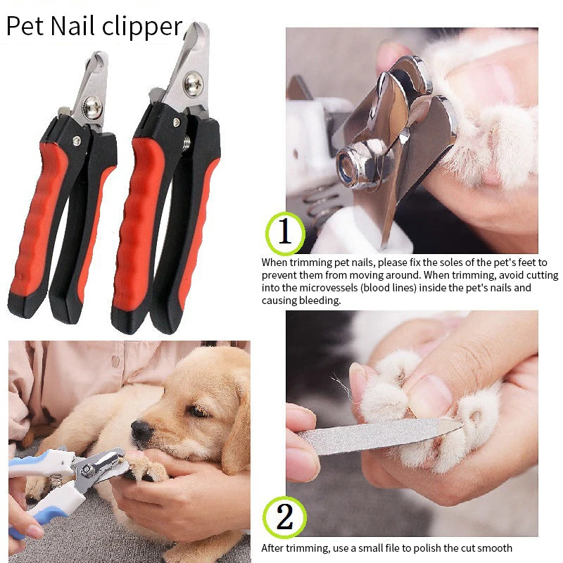 Professional Pet Cat Dog Nail Clipper Cutter With Sickle Stainless Steel Grooming Scissors Clippers for Pet Claws Dog Supplies