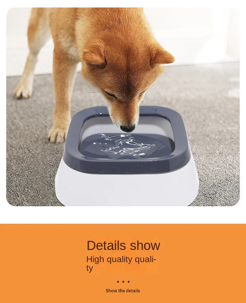 Dog Drinking Water Bowl Floating Non-Wetting Mouth Cat Bowl Without Spill Drinking Water Dispenser Plastic Anti-Over Dog Bowl