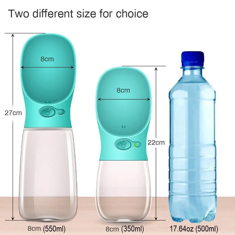 350ml/550ml Portable Dog Water Bottle Bowl Outdoor Walking Puppy Pet Travel Water Bottle Cat Drinking Bowl Dogs Supplies